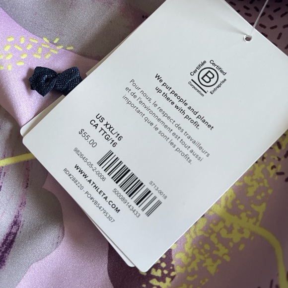 Athleta ATHLETA GIRL HIGH RISE CHIT CHAT TIGHT Size XXXL/16 Pink Purple 982645 - Picture 7 of 8